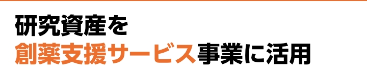 研究資産を 創薬支援サービス事業に活用