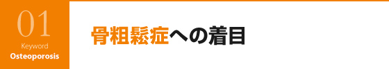 骨粗鬆症への着目