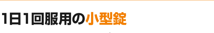 1日1回服用の小型錠