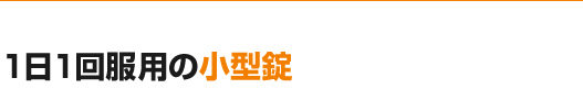 1日1回服用の小型錠
