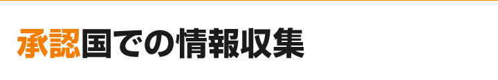 承認国での情報収集