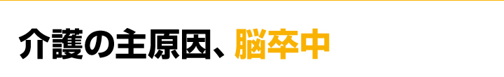 介護の主原因、脳卒中